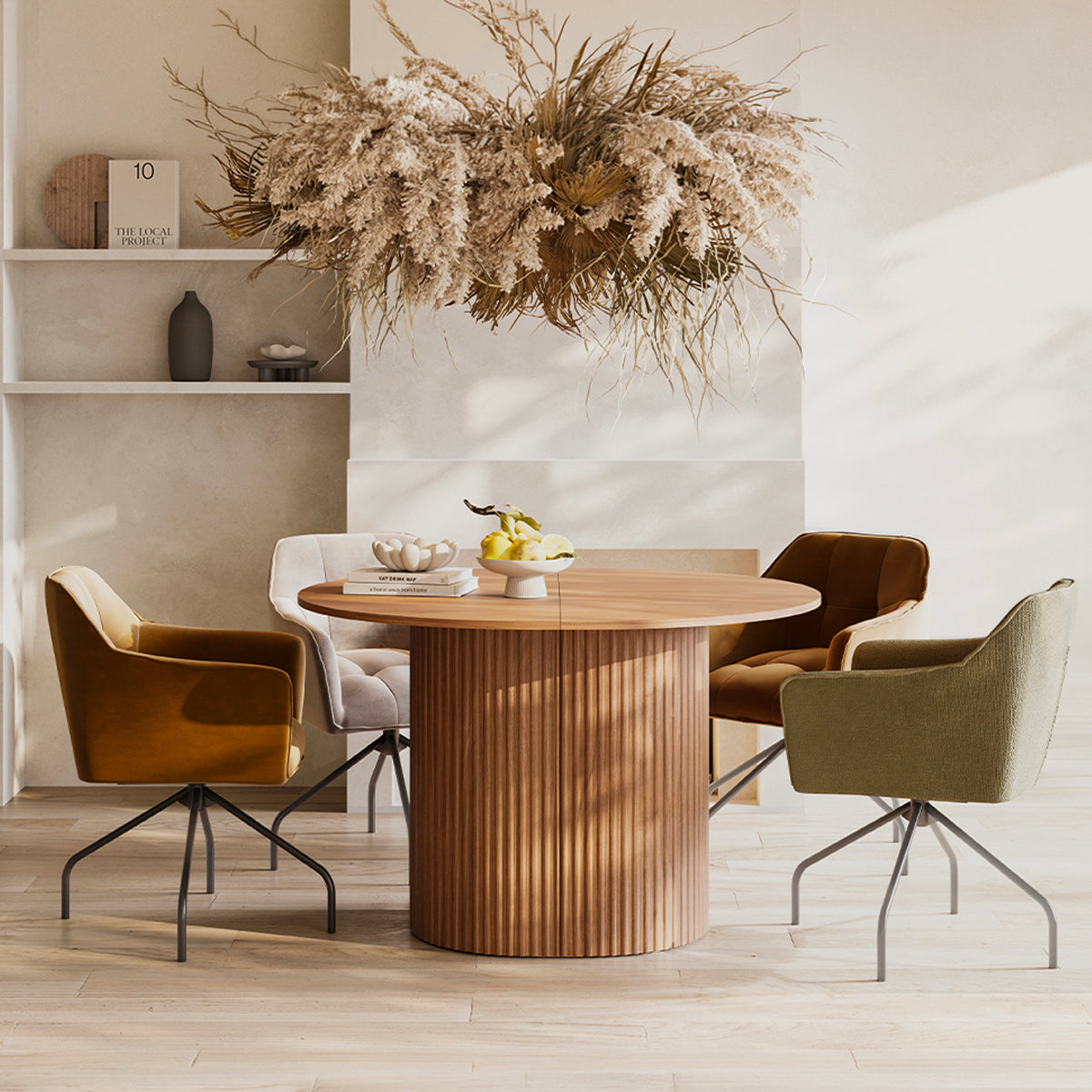 Table à manger extensible 4 à 8 places Canopée Bois foncé - vue 2