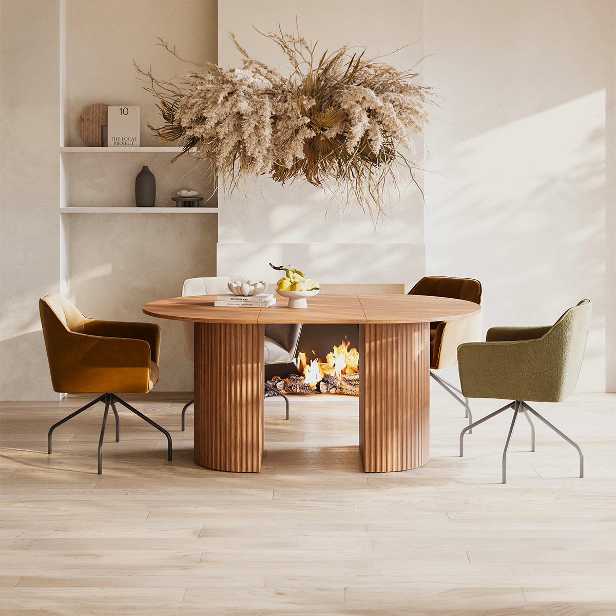 Table à manger extensible 4 à 8 places Canopée Bois foncé - vue 3