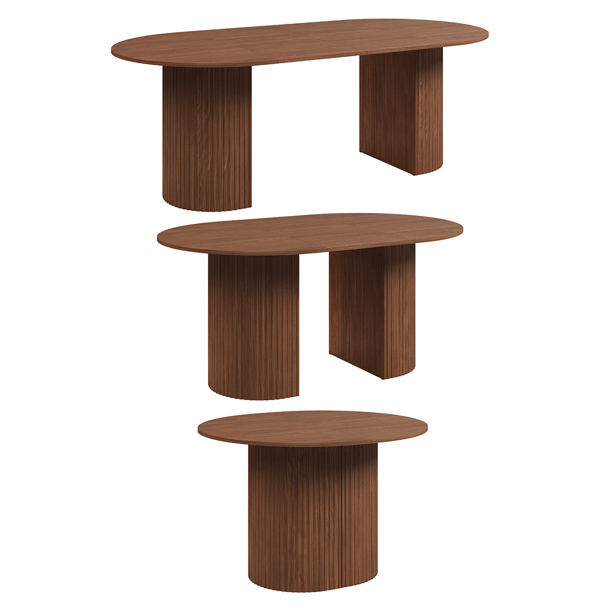 Table à manger extensible 4 à 8 places Canopée Bois foncé - vue 4