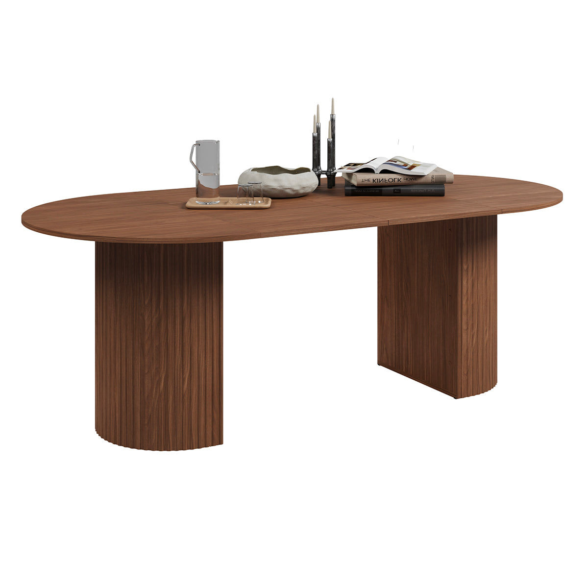 Table à manger extensible 4 à 8 places Canopée Bois foncé - vue 7
