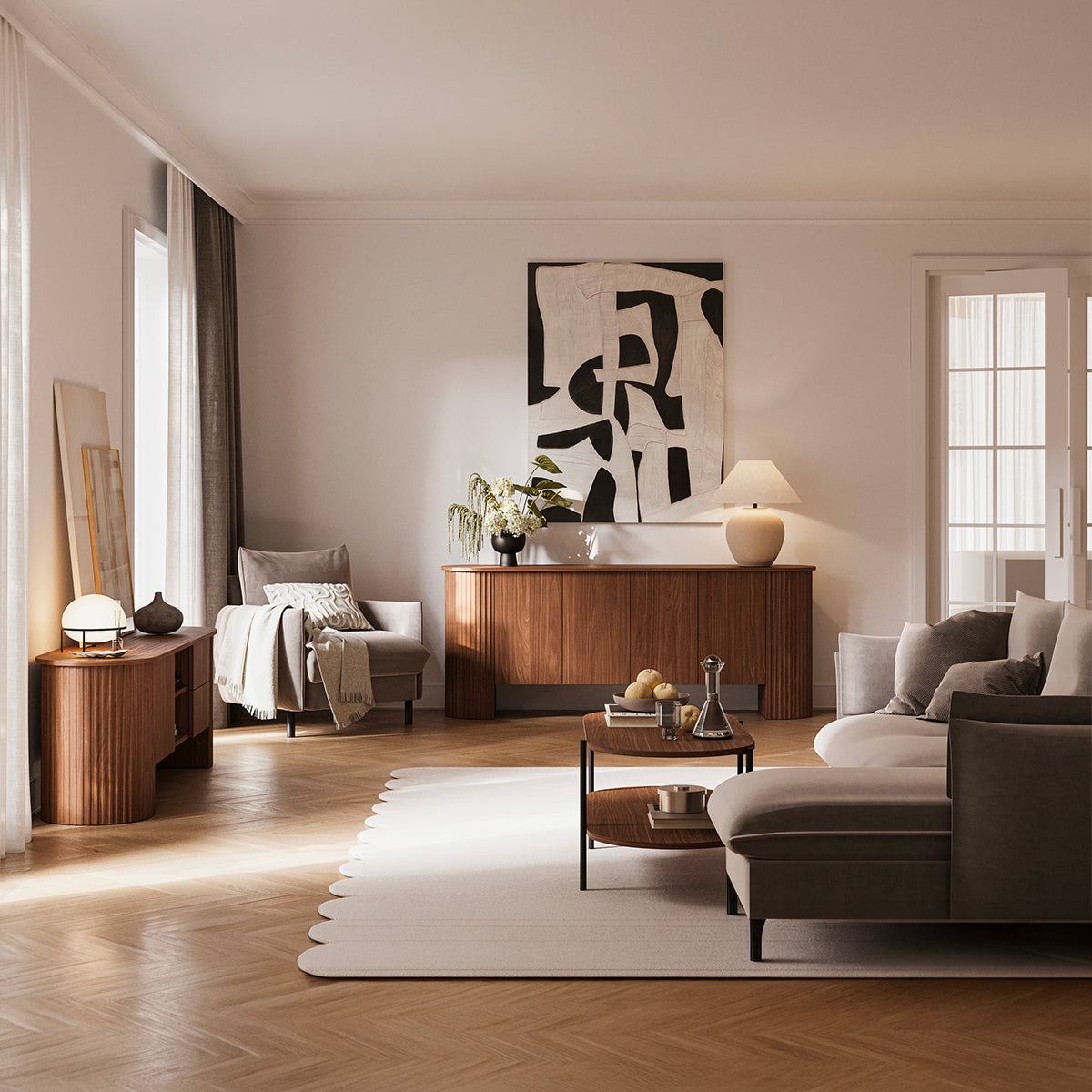 Table basse Canopée Bois foncé - vue 5