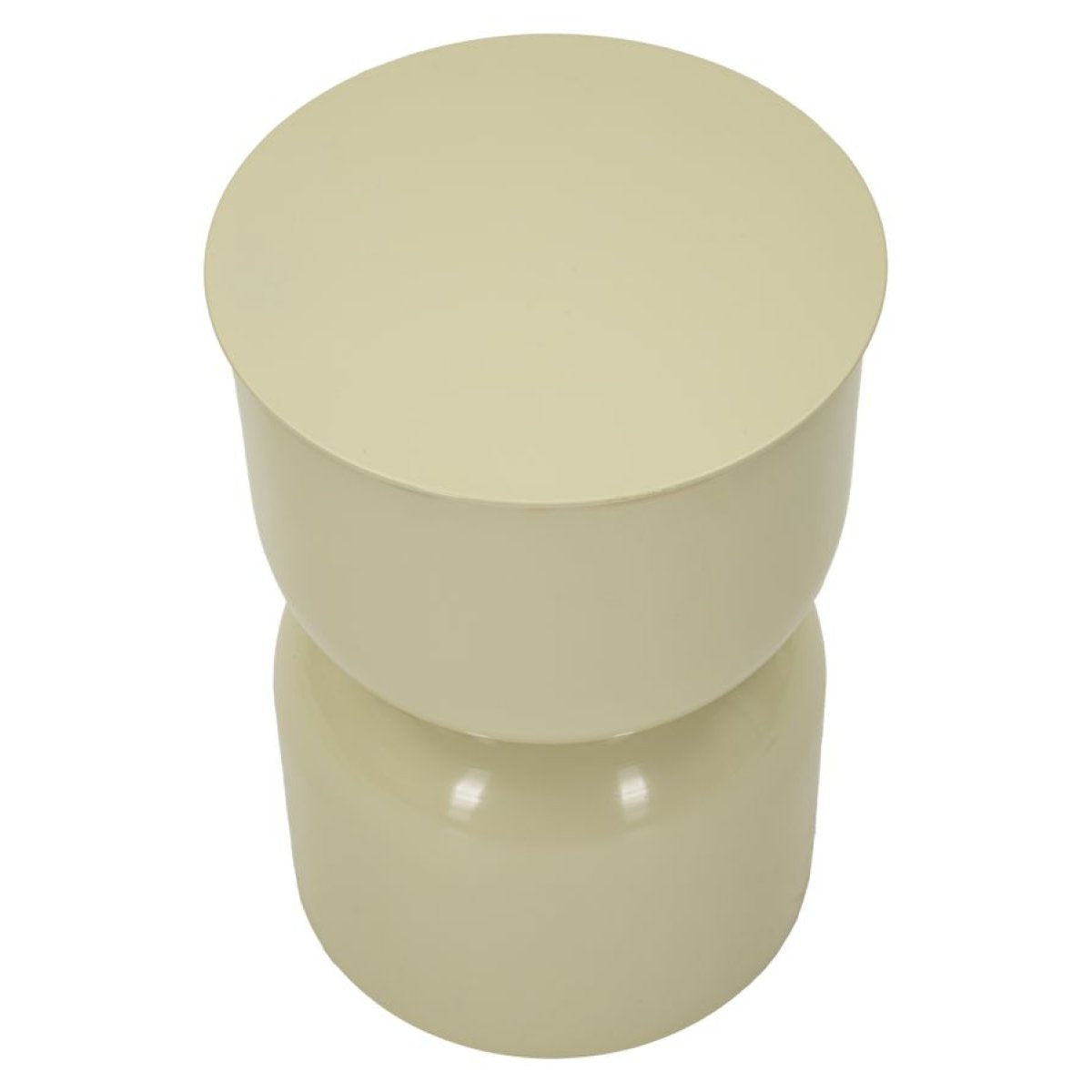 Bout de canapé 46 cm en métal Karia Crème - vue 3