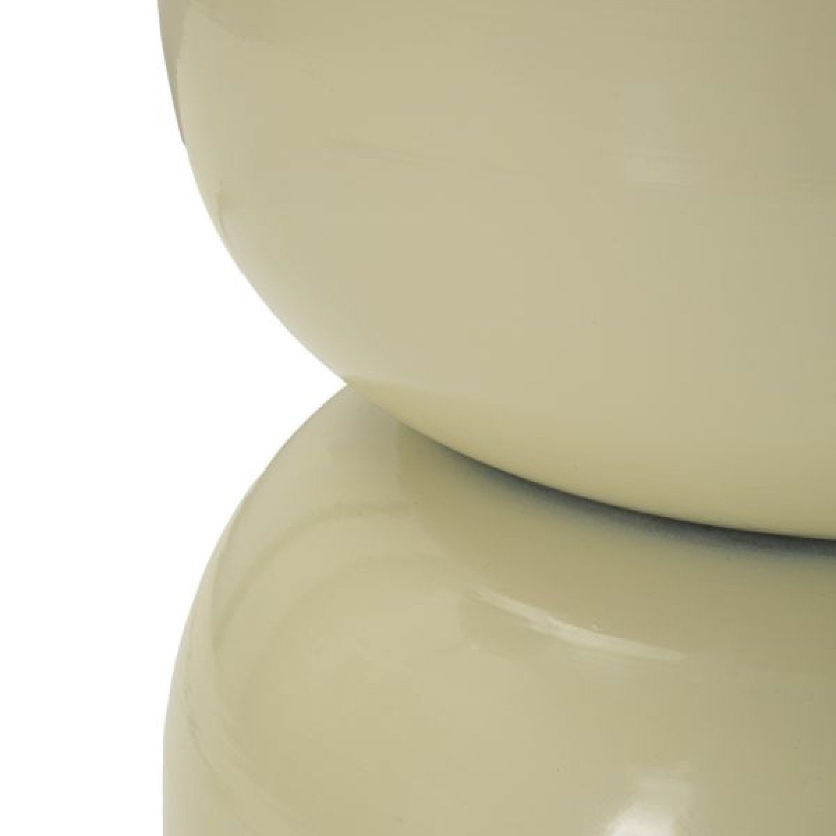 Bout de canapé 46 cm en métal Karia Crème - vue 4