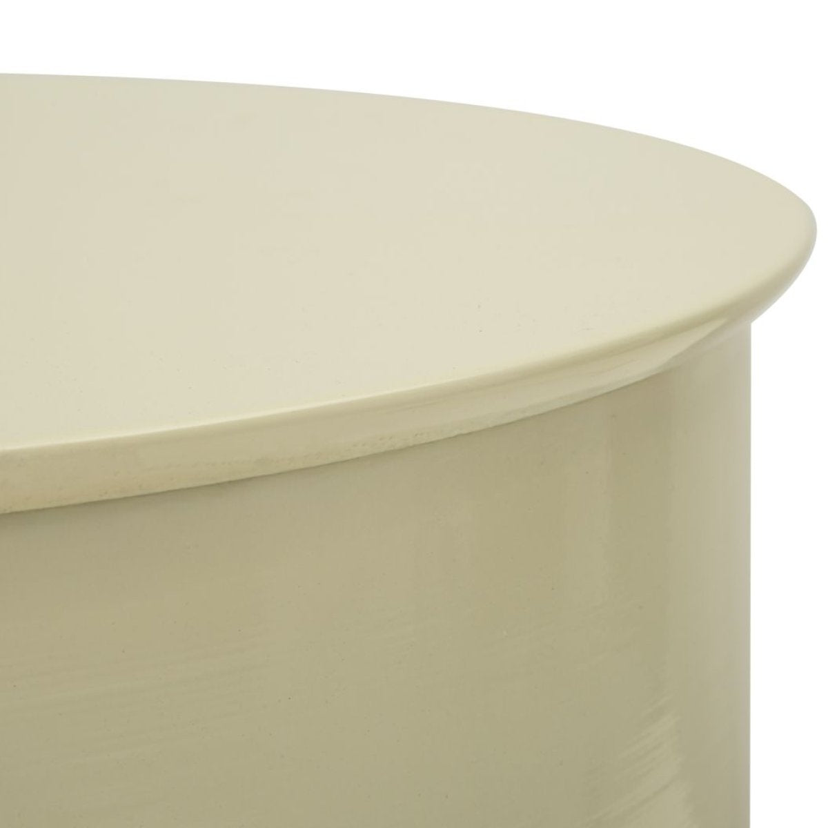 Bout de canapé 46 cm en métal Karia Crème - vue 5