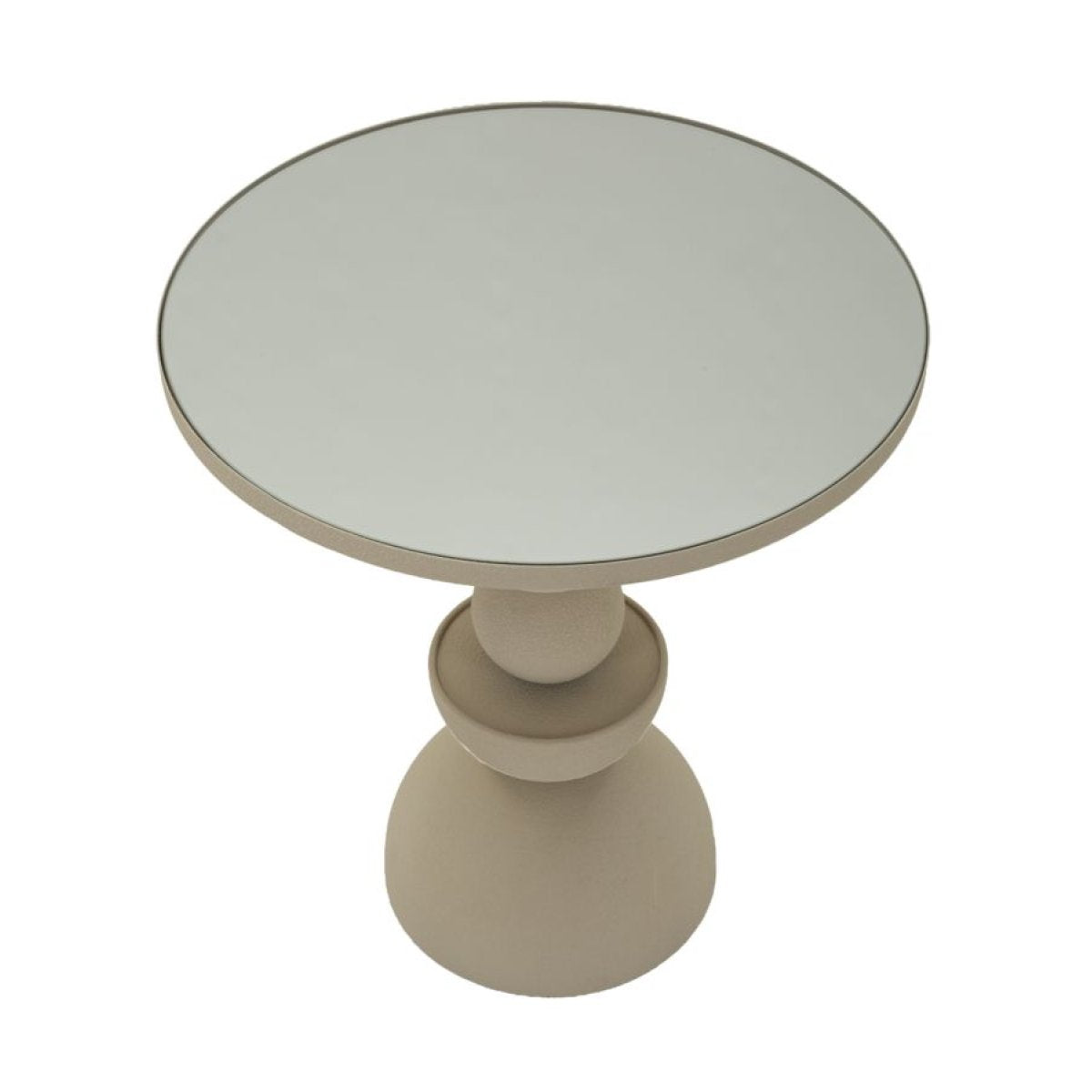 Bout de canapé 49,5 cm plateau en miroir Duna Crème - vue 3