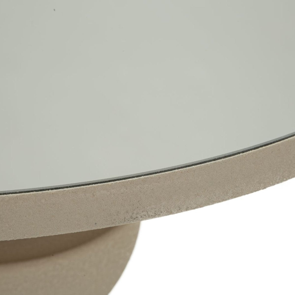 Bout de canapé 49,5 cm plateau en miroir Duna Crème - vue 5