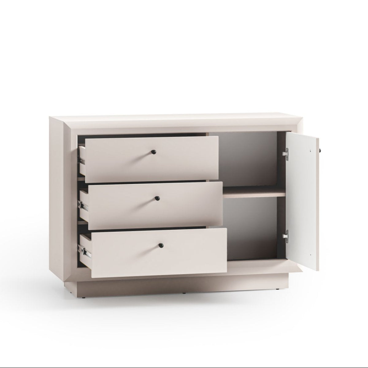 Buffet 1 porte 3 tiroirs Assia Cachemire - vue 3