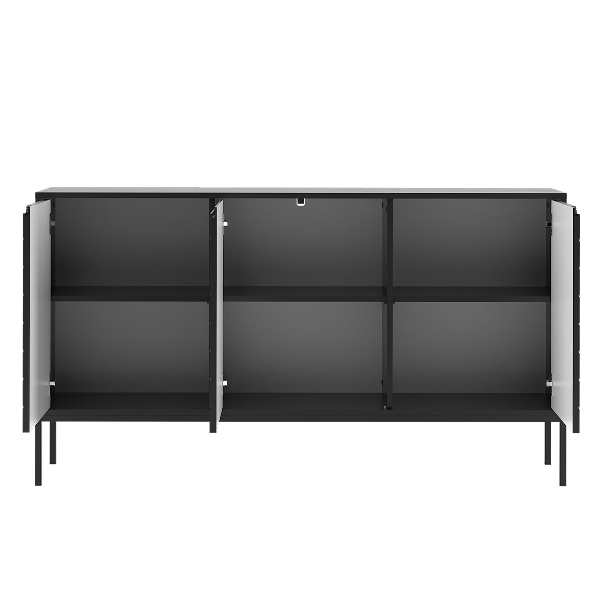 Buffet 3 portes Daria Noir - vue 3