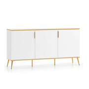 Buffet 3 portes Zora Blanc et Doré