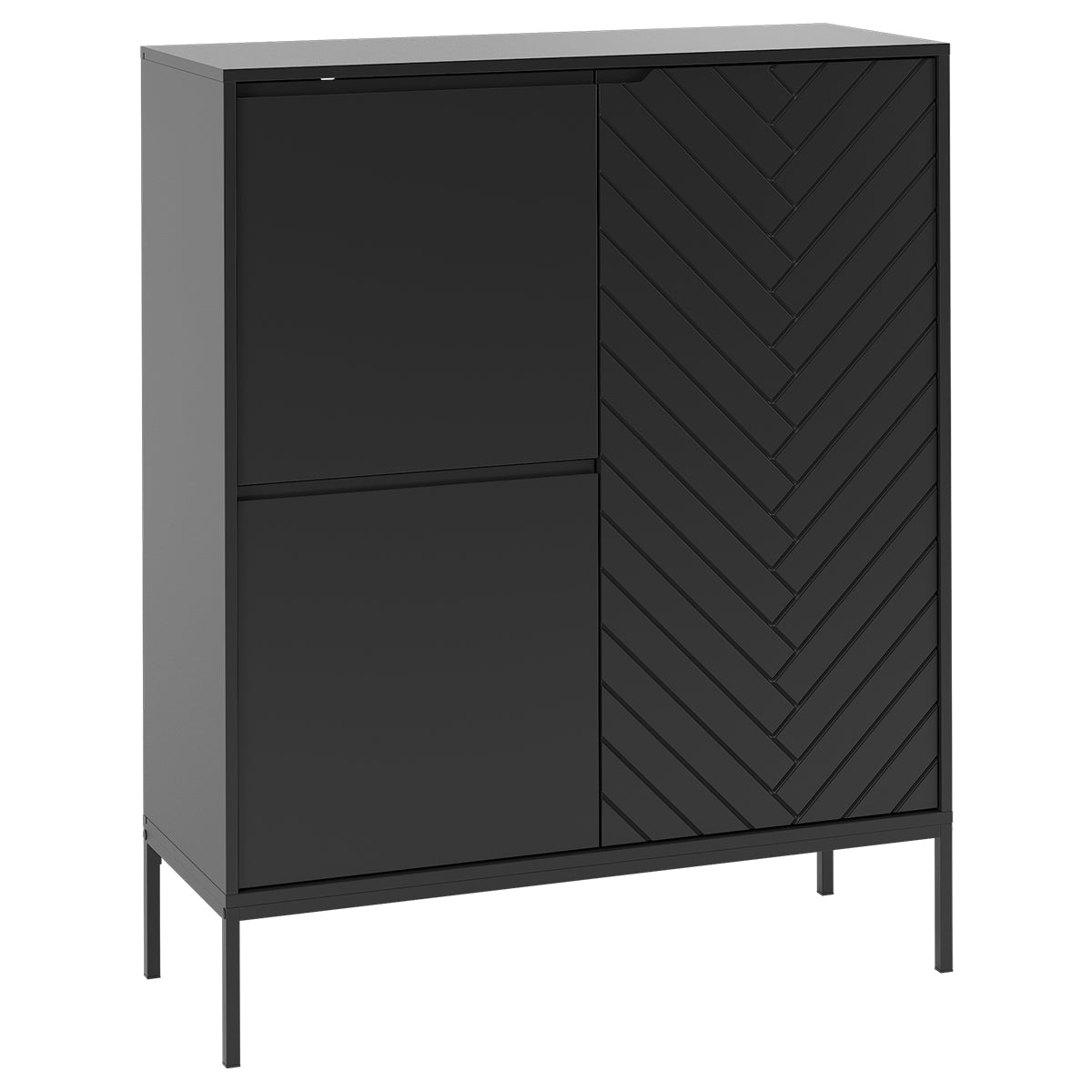 Buffet haut 3 portes Daria Noir