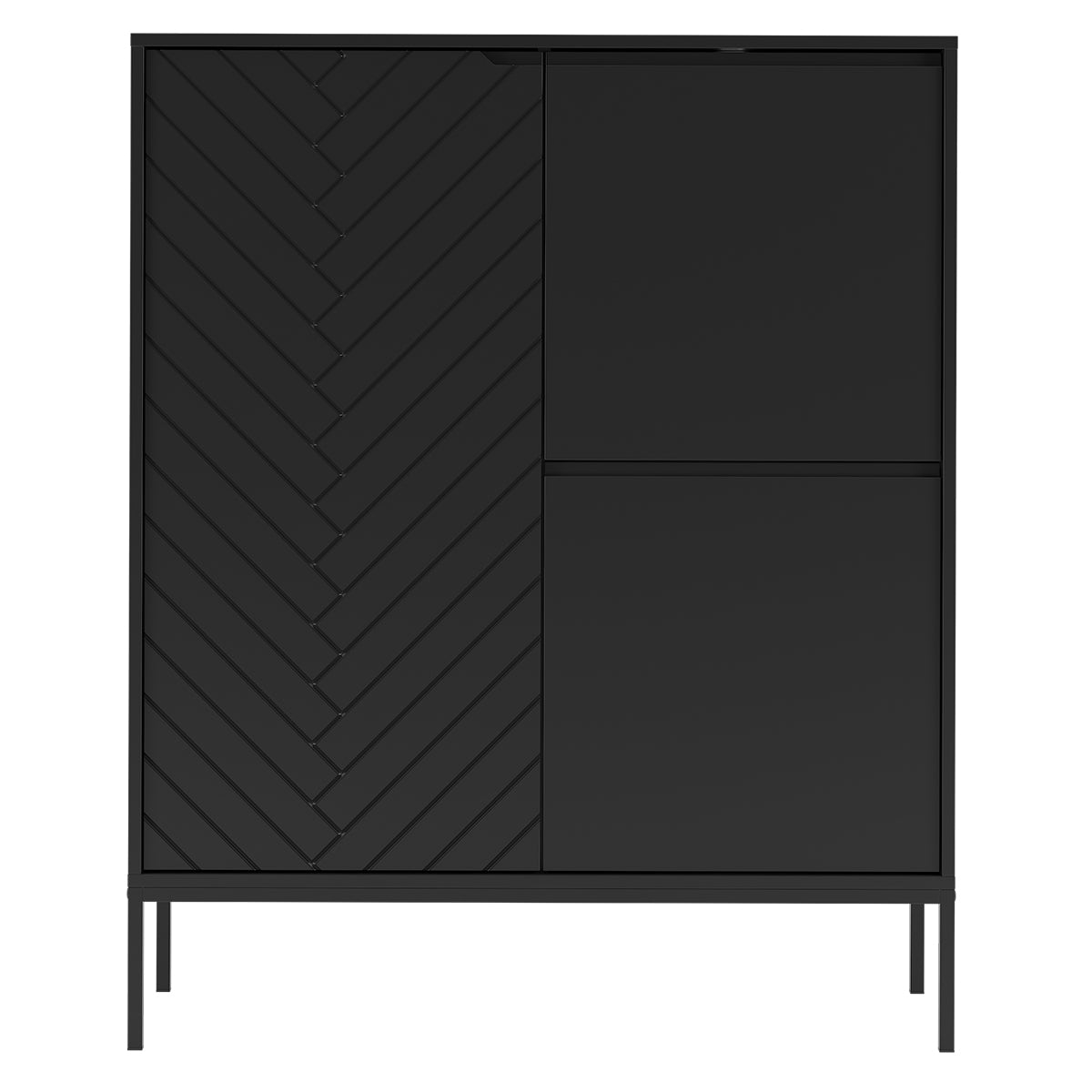Buffet haut 3 portes Daria Noir - vue 2