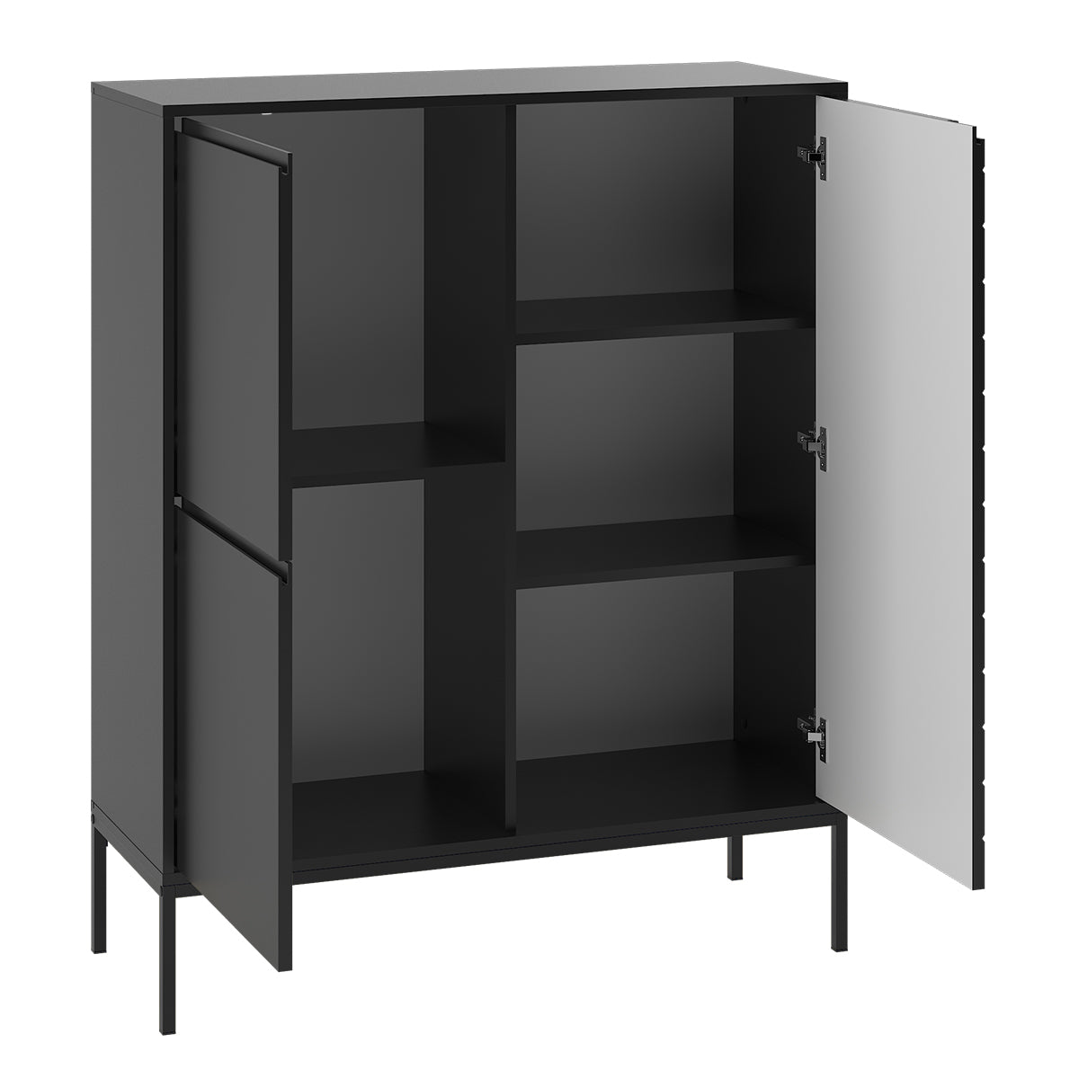 Buffet haut 3 portes Daria Noir - vue 3