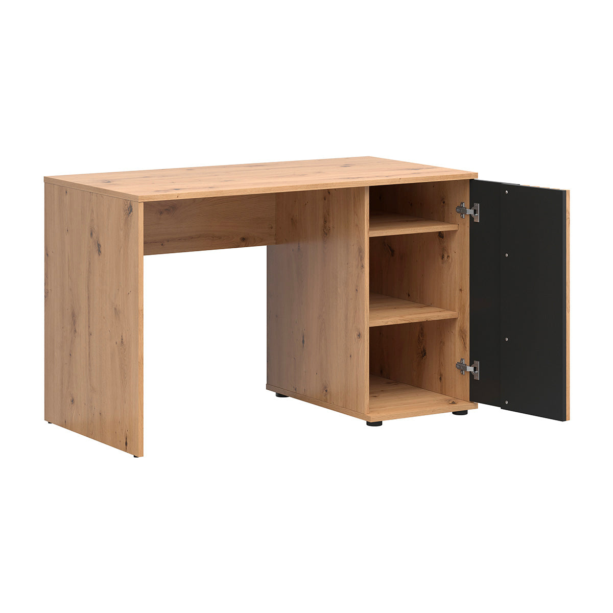 Bureau 1 porte Ezra Bois et Noir - vue 3
