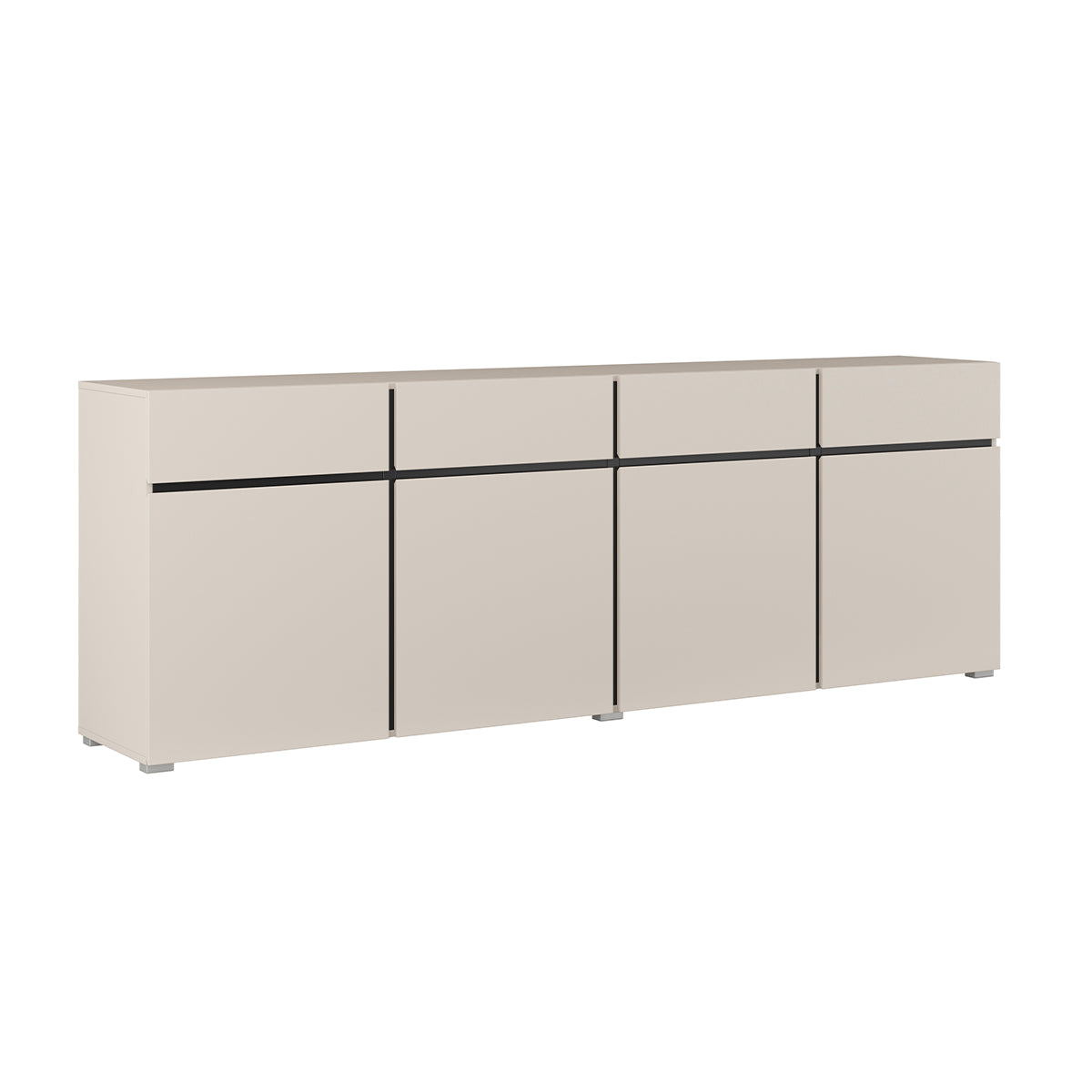 Buffet 4 portes 4 tiroirs Lilia Cachemire
