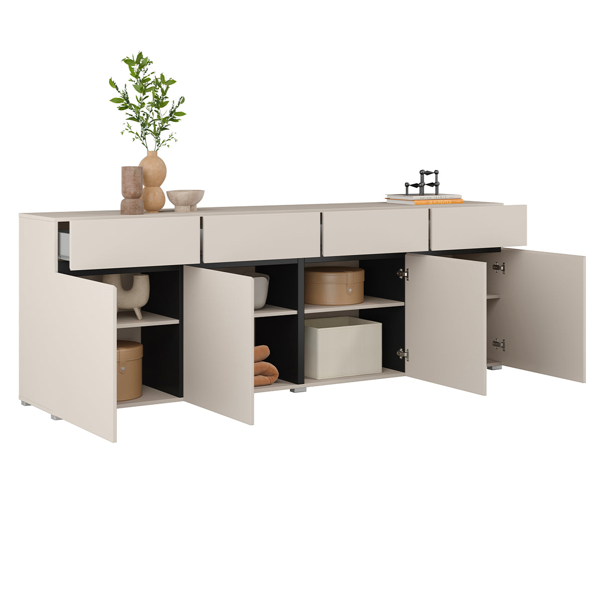 Buffet 4 portes 4 tiroirs Lilia Cachemire - vue 5