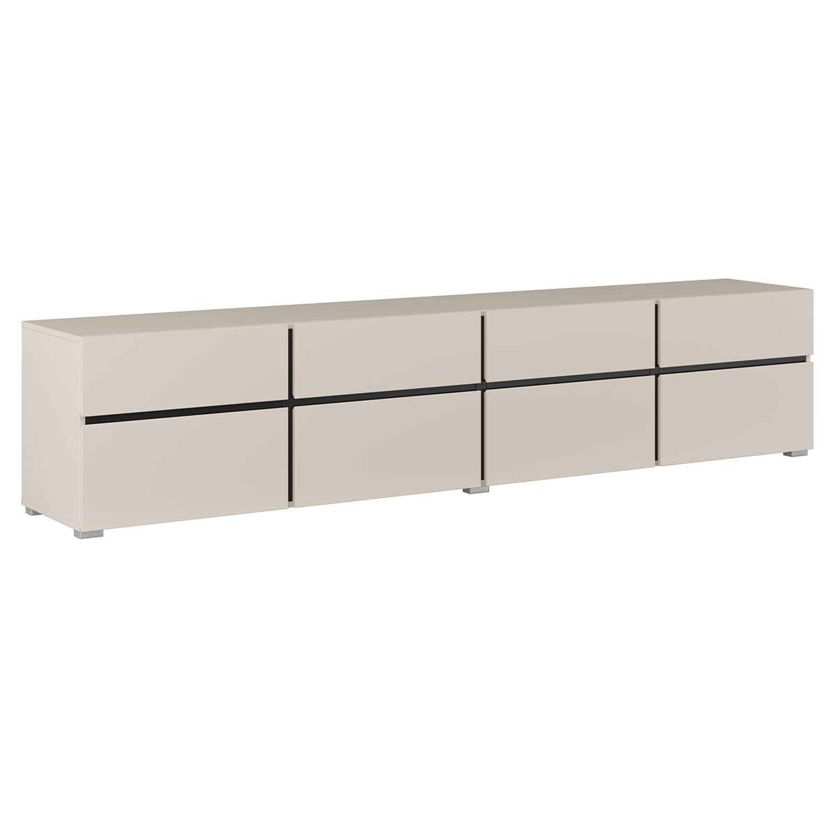 Meuble TV 4 portes 225 cm Lilia Cachemire