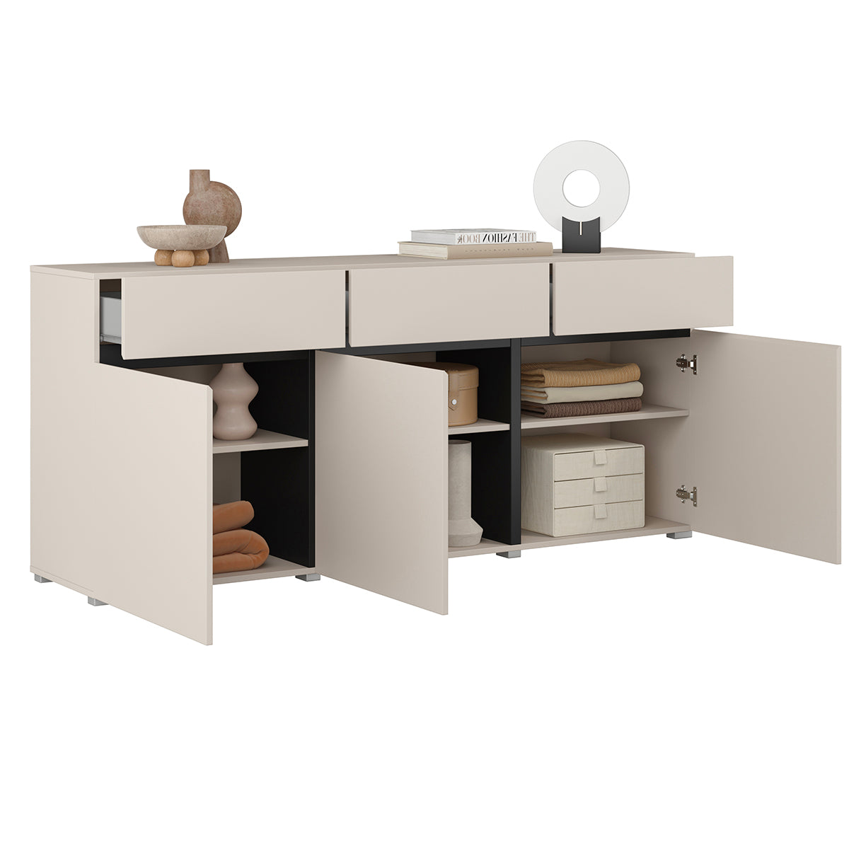Buffet 3 portes 3 tiroirs Lilia Cachemire - vue 5