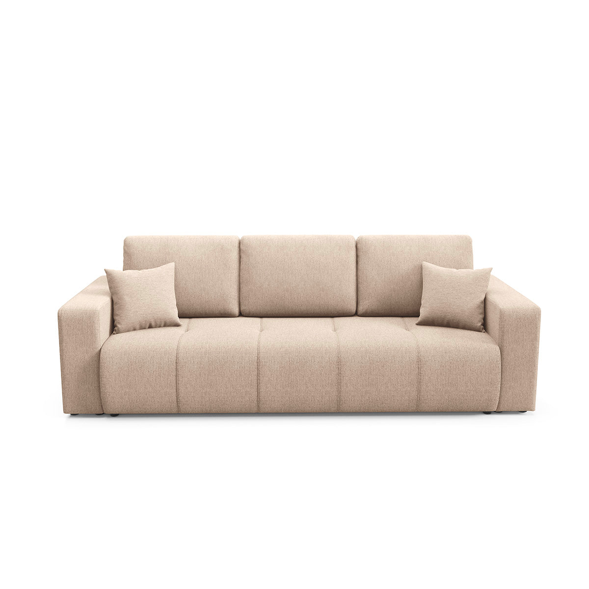 Canapé 3 places convertible avec coffre Vasco Beige - vue 3
