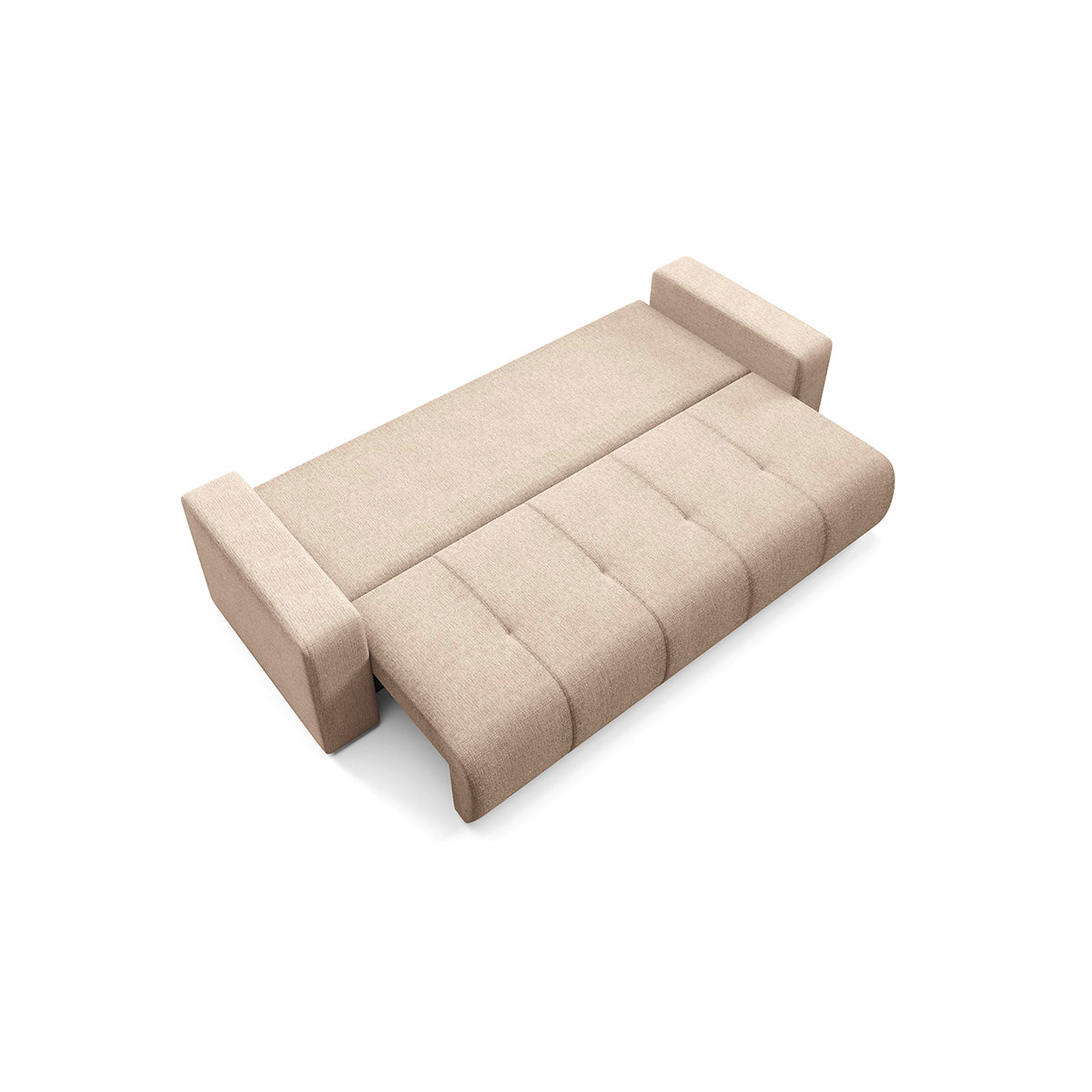 Canapé 3 places convertible avec coffre Vasco Beige - vue 7