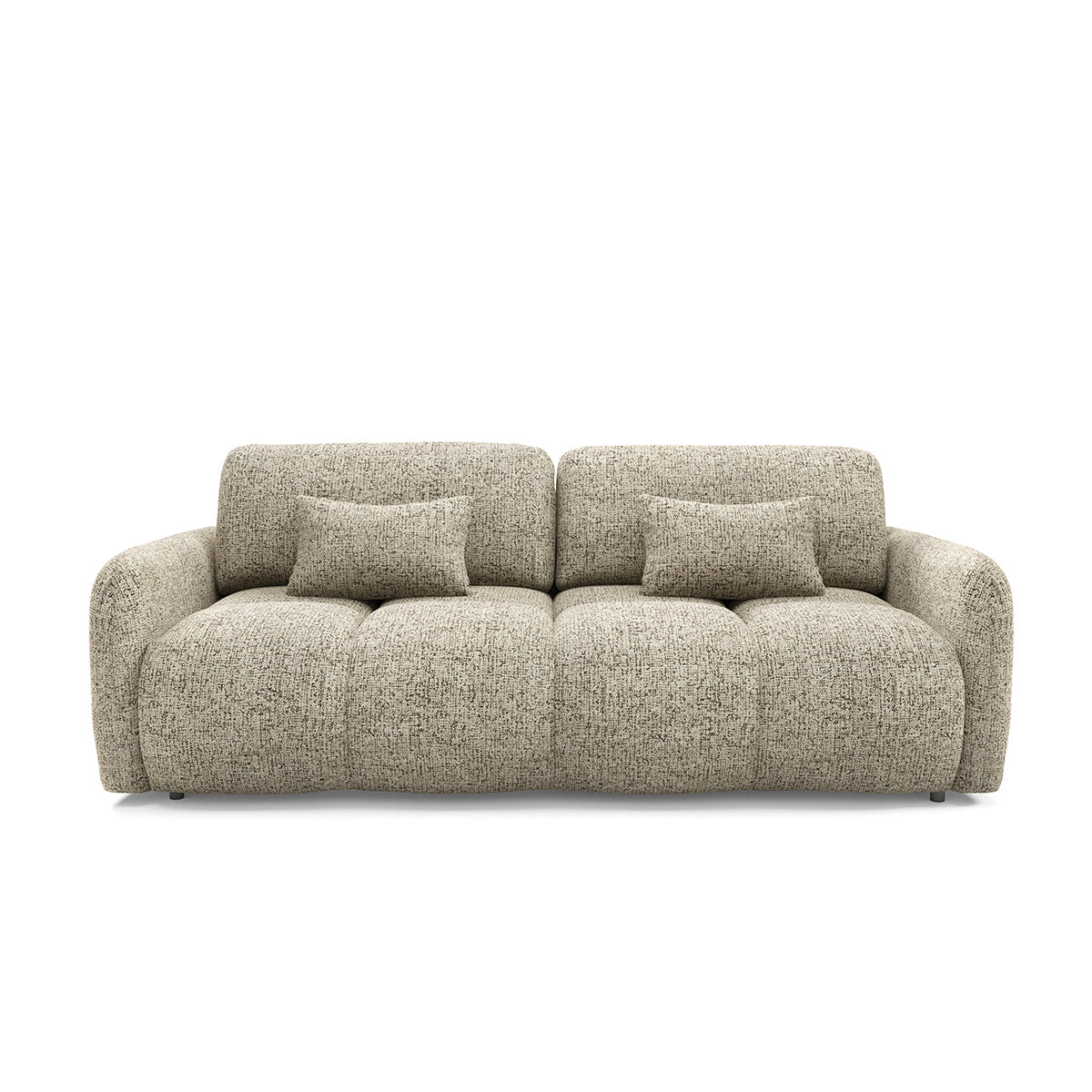 Canapé 3 places convertible avec coffre Vittoria Beige chiné - vue 2