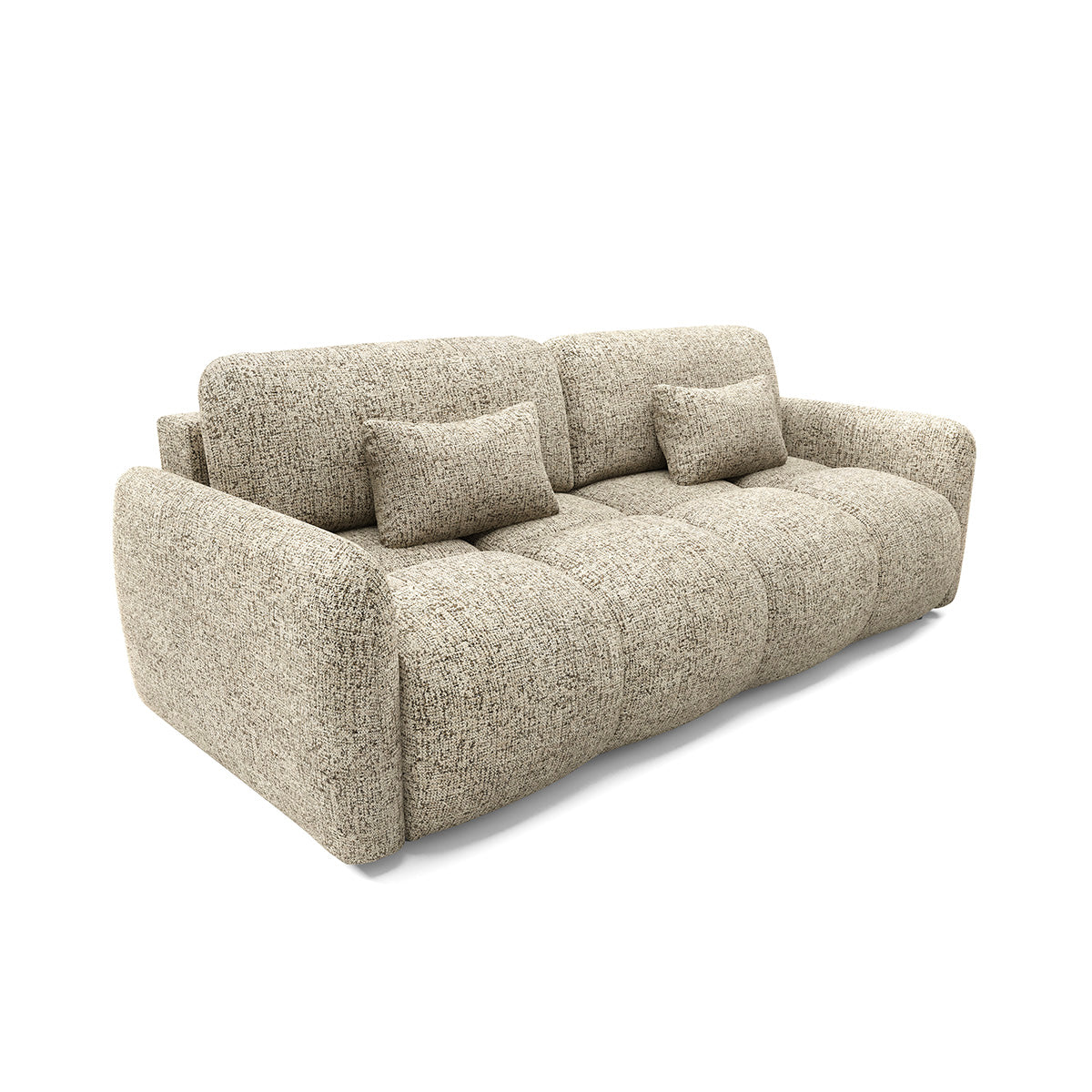 Canapé 3 places convertible avec coffre Vittoria Beige chiné - vue 3