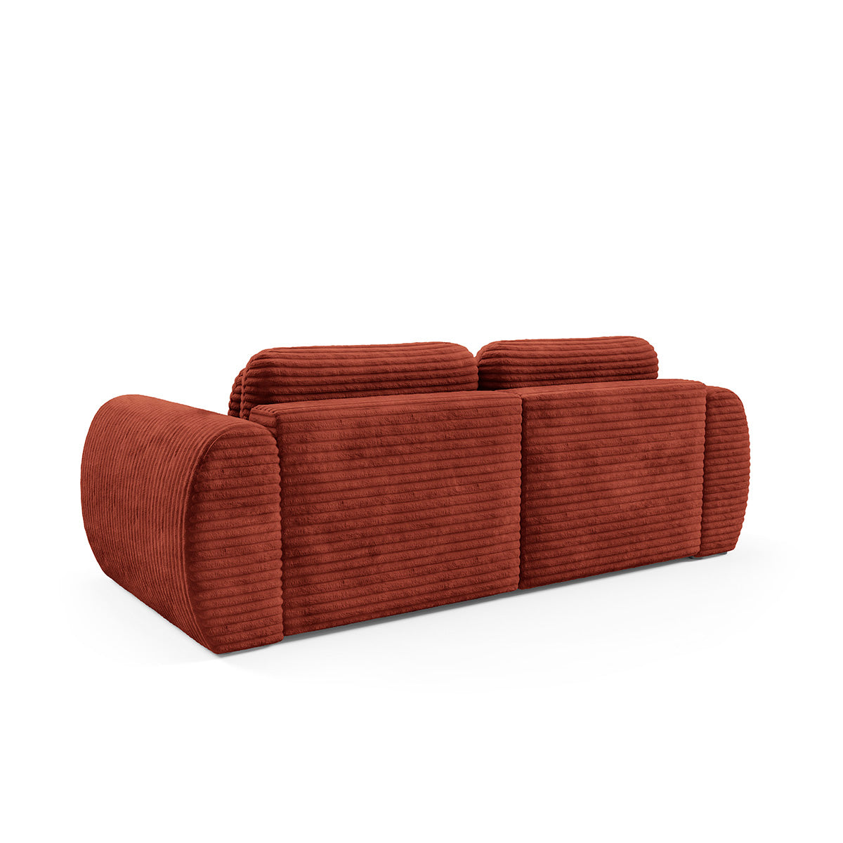 Canapé convertible 3 places avec coffre Camilla Terracotta - vue 7