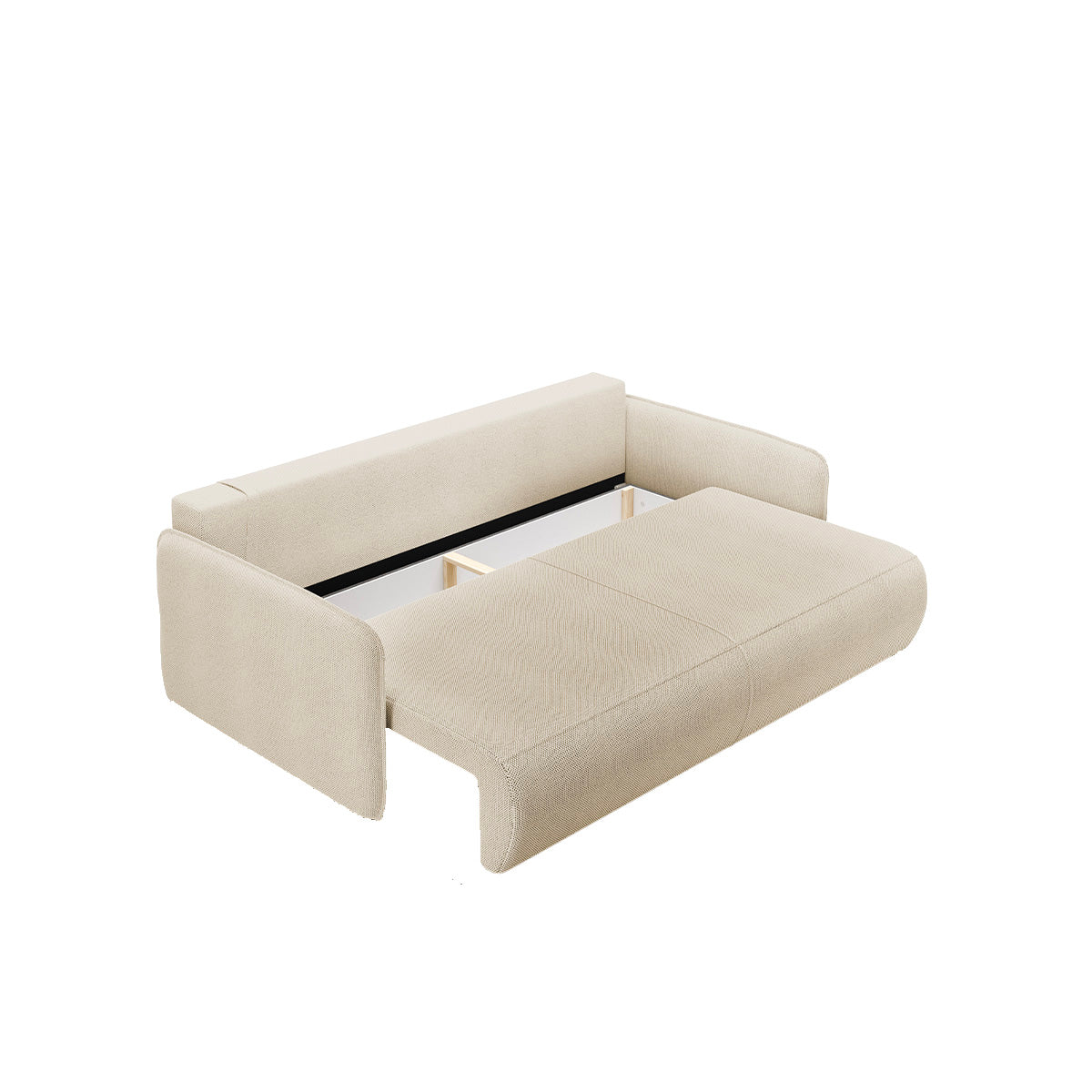 Canapé convertible 3 places avec coffre Claudio Beige - vue 3