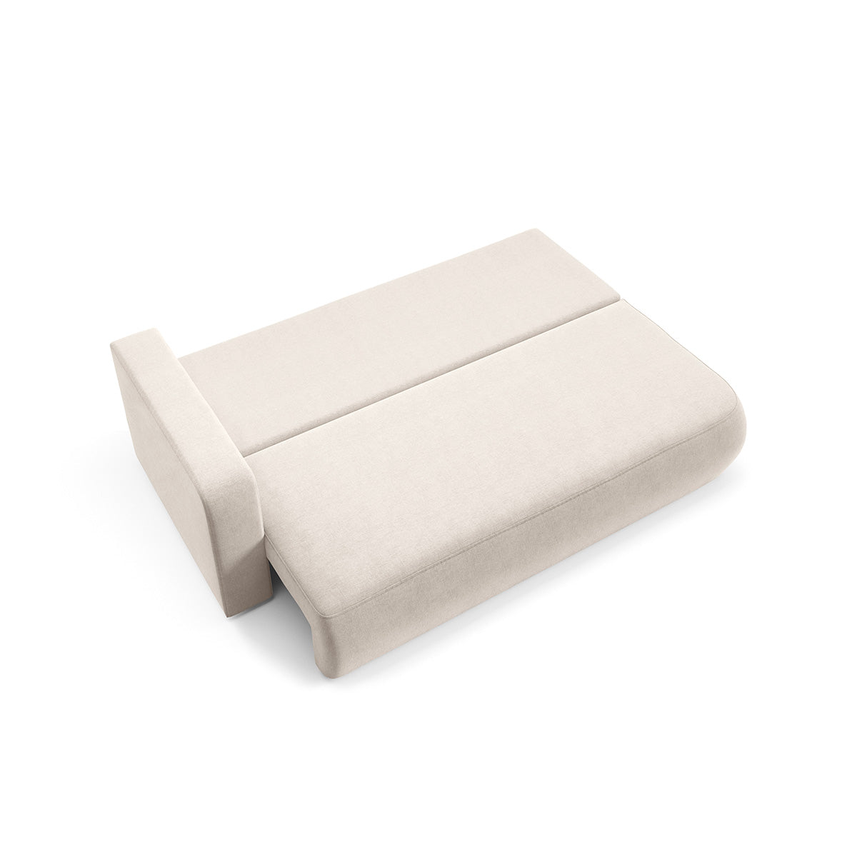 Canapé convertible 3 places avec coffre et accoudoir réversible Antonio Beige - vue 3