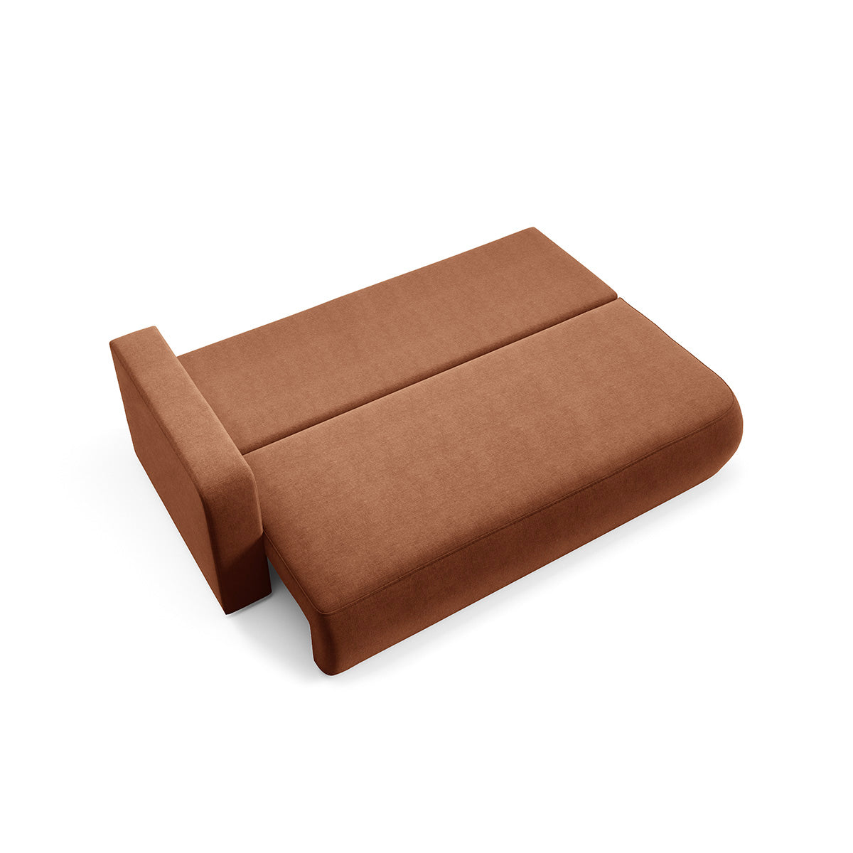Canapé convertible 3 places avec coffre et accoudoir réversible Antonio Terracotta - vue 3