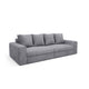 Canapé convertible 3 places avec coffre Paola Gris clair