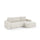 Canapé d'angle droit convertible 3 places avec coffre Romeo Blanc cassé