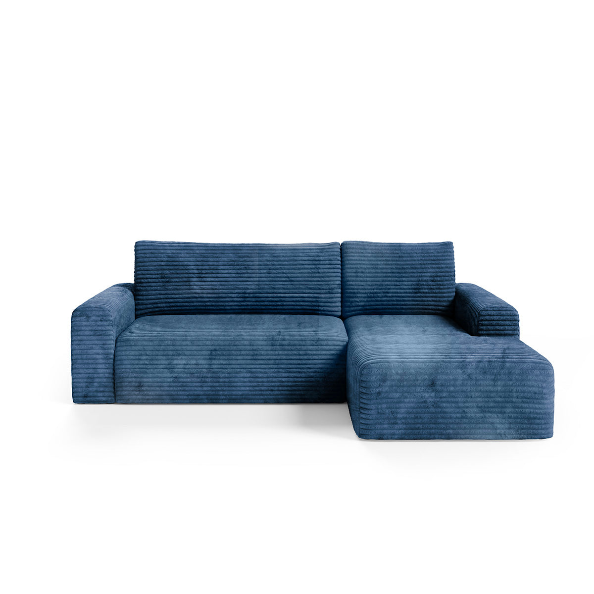 Canapé d'angle droit convertible 3 places avec coffre Romeo Bleu foncé - vue 3