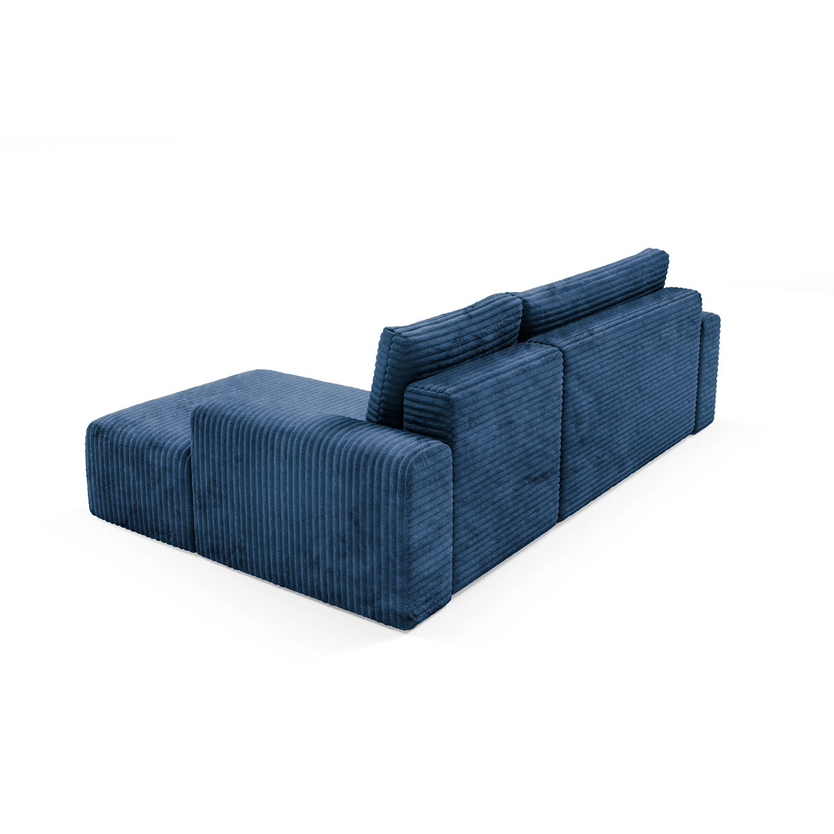 Canapé d'angle droit convertible 3 places avec coffre Romeo Bleu foncé - vue 5