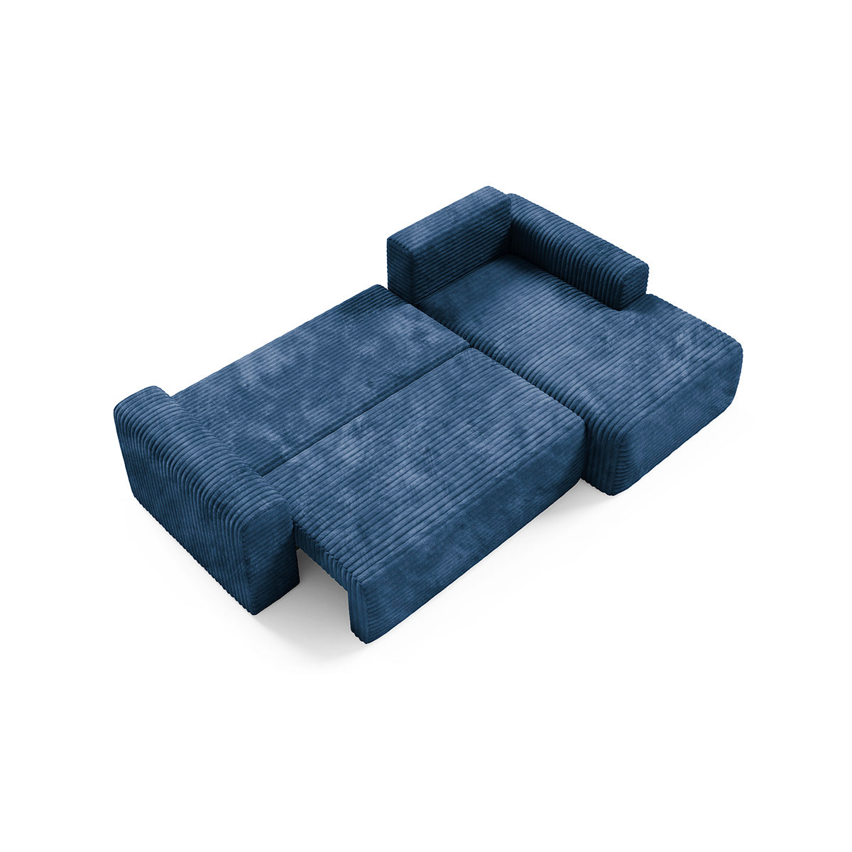 Canapé d'angle droit convertible 3 places avec coffre Romeo Bleu foncé - vue 7
