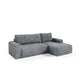 Canapé d'angle droit convertible 3 places avec coffre Romeo Gris foncé