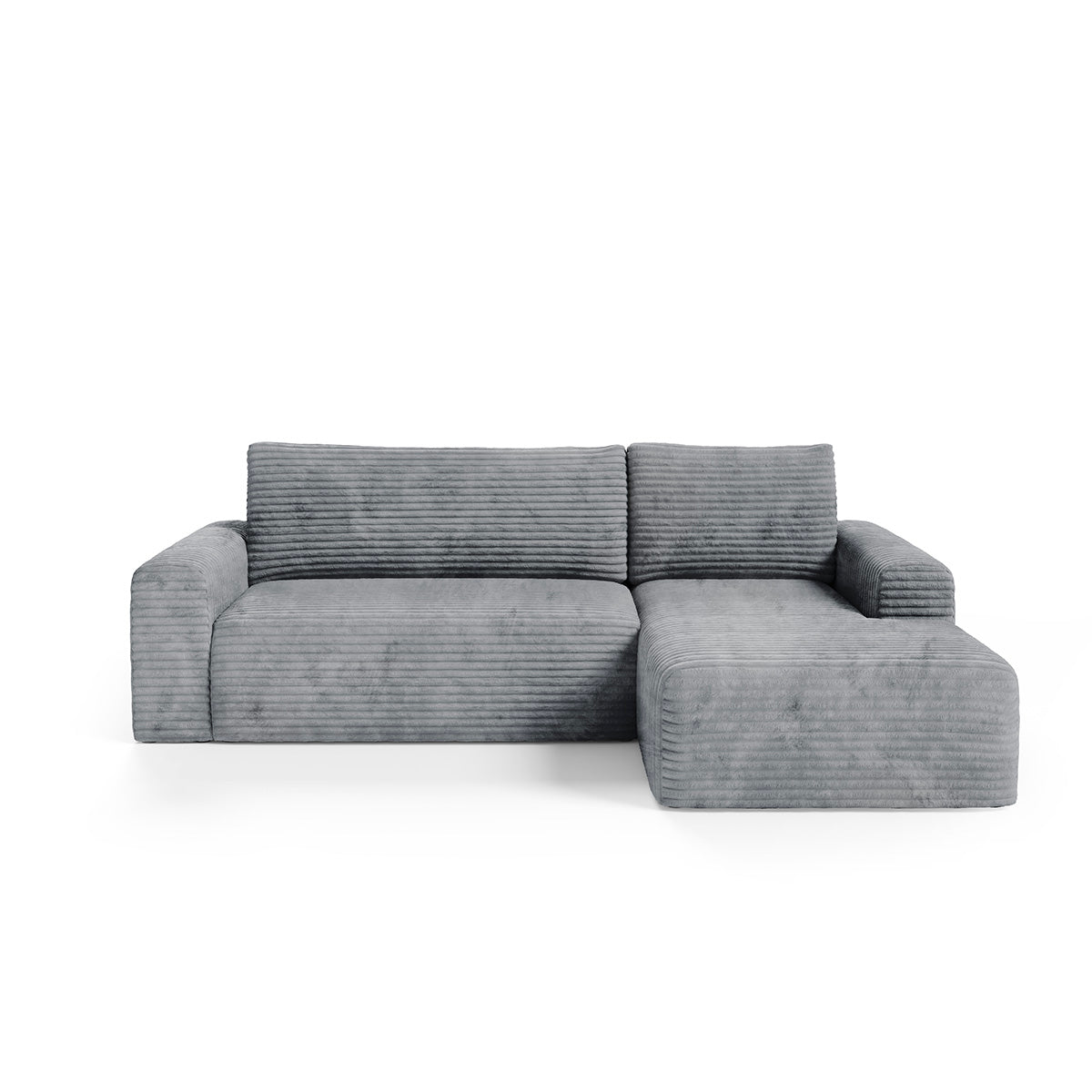 Canapé d'angle droit convertible 3 places avec coffre Romeo Gris foncé - vue 3