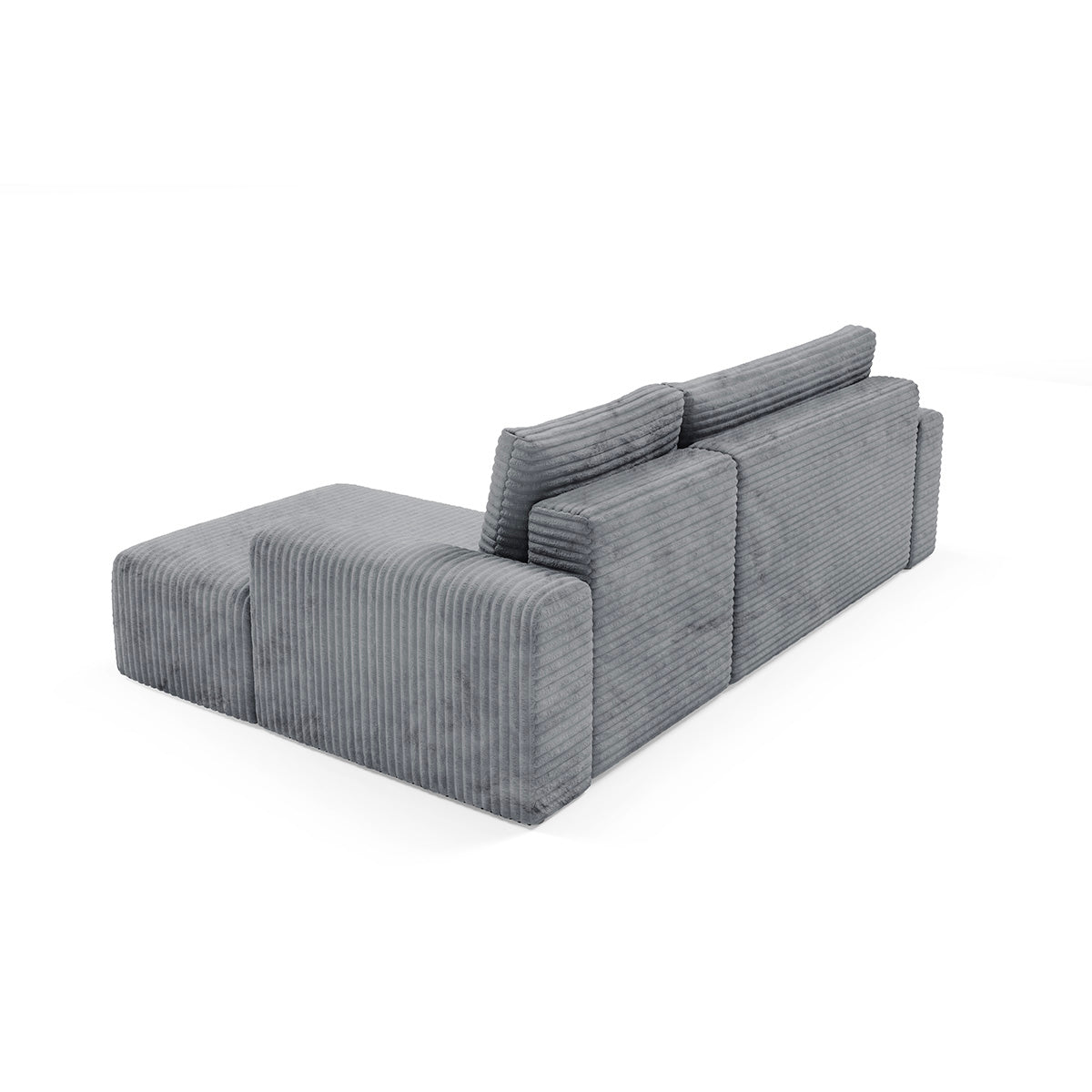 Canapé d'angle droit convertible 3 places avec coffre Romeo Gris foncé - vue 5
