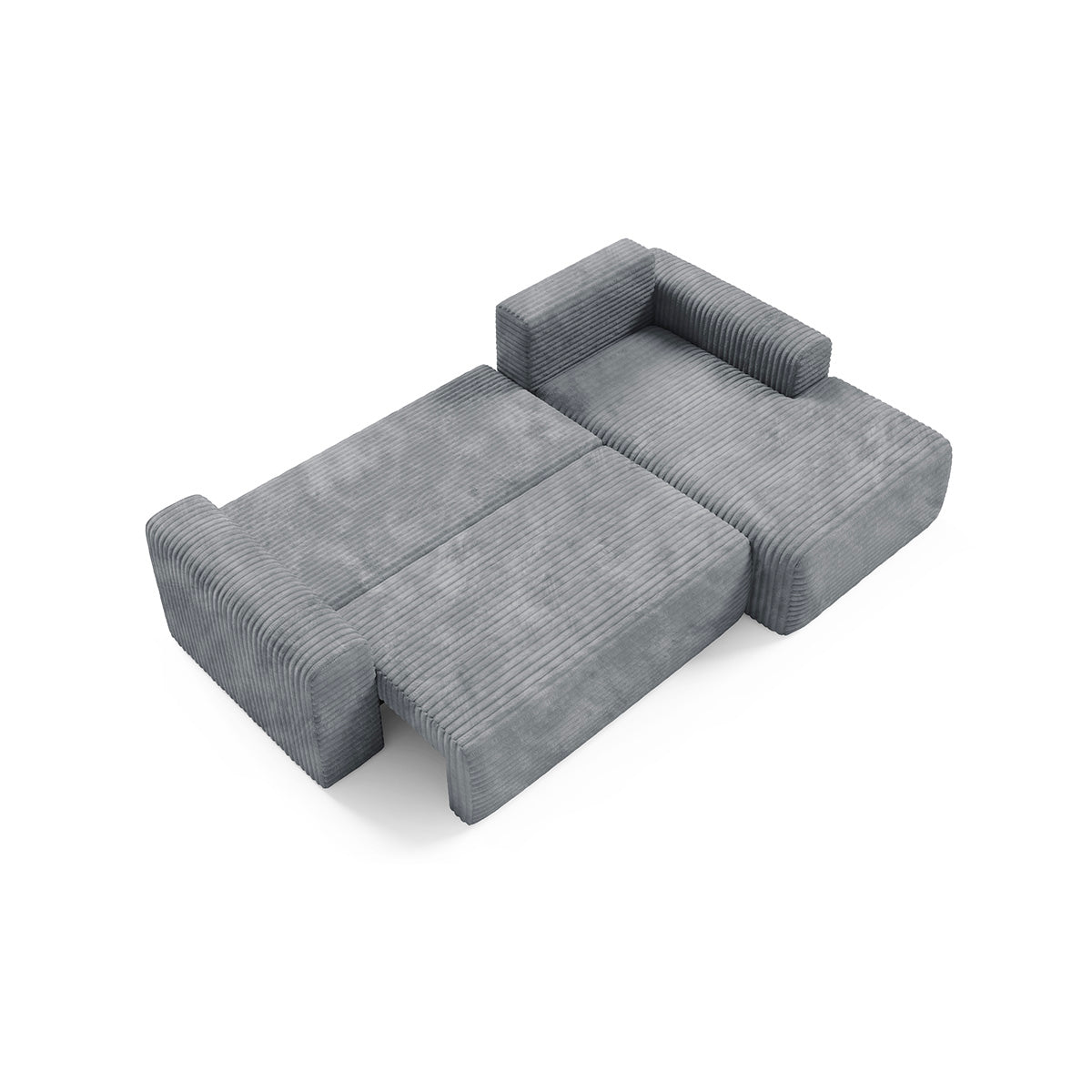 Canapé d'angle droit convertible 3 places avec coffre Romeo Gris foncé - vue 7