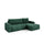 Canapé d'angle droit convertible 3 places avec coffre Romeo Vert sapin