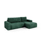 Canapé d'angle droit convertible 3 places avec coffre Romeo Vert sapin