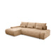 Canapé d'angle gauche convertible 3 places avec coffre Ivana Beige