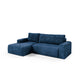Canapé d'angle gauche convertible 3 places avec coffre Romeo Bleu foncé