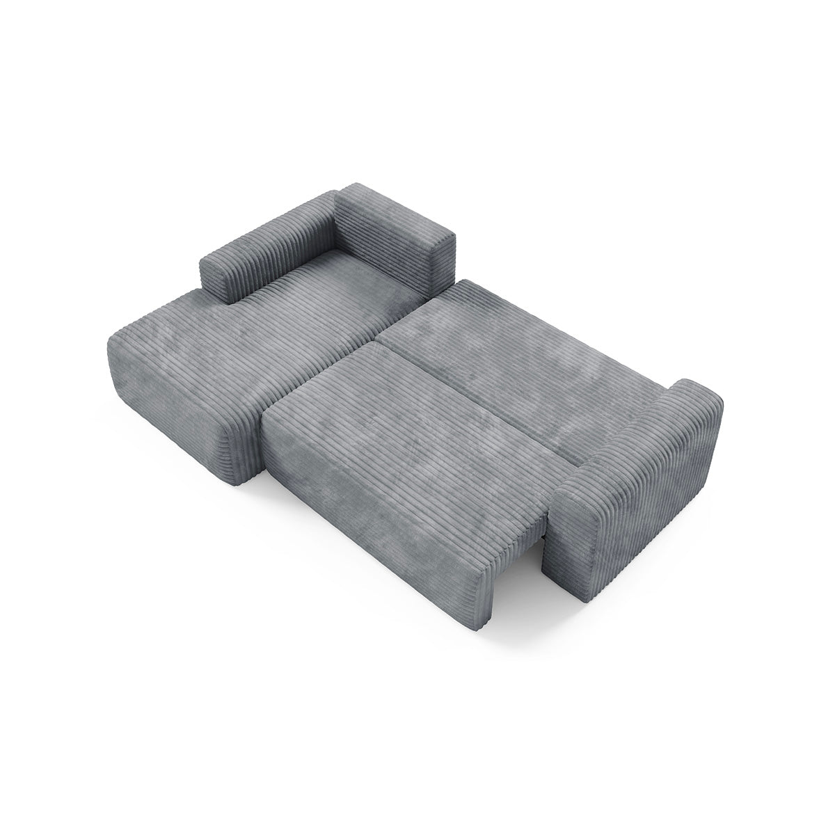 Canapé d'angle gauche convertible 3 places avec coffre Romeo Gris foncé - vue 7