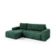 Canapé d'angle gauche convertible 3 places avec coffre Romeo Vert sapin