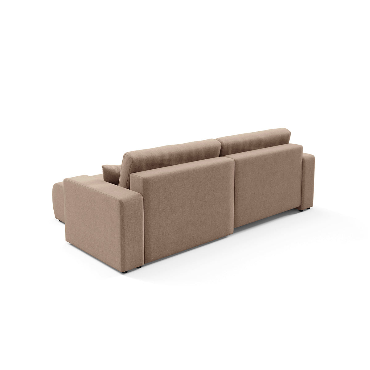 Canapé d'angle réversible convertible 3 places avec coffre Giulia Beige - vue 5