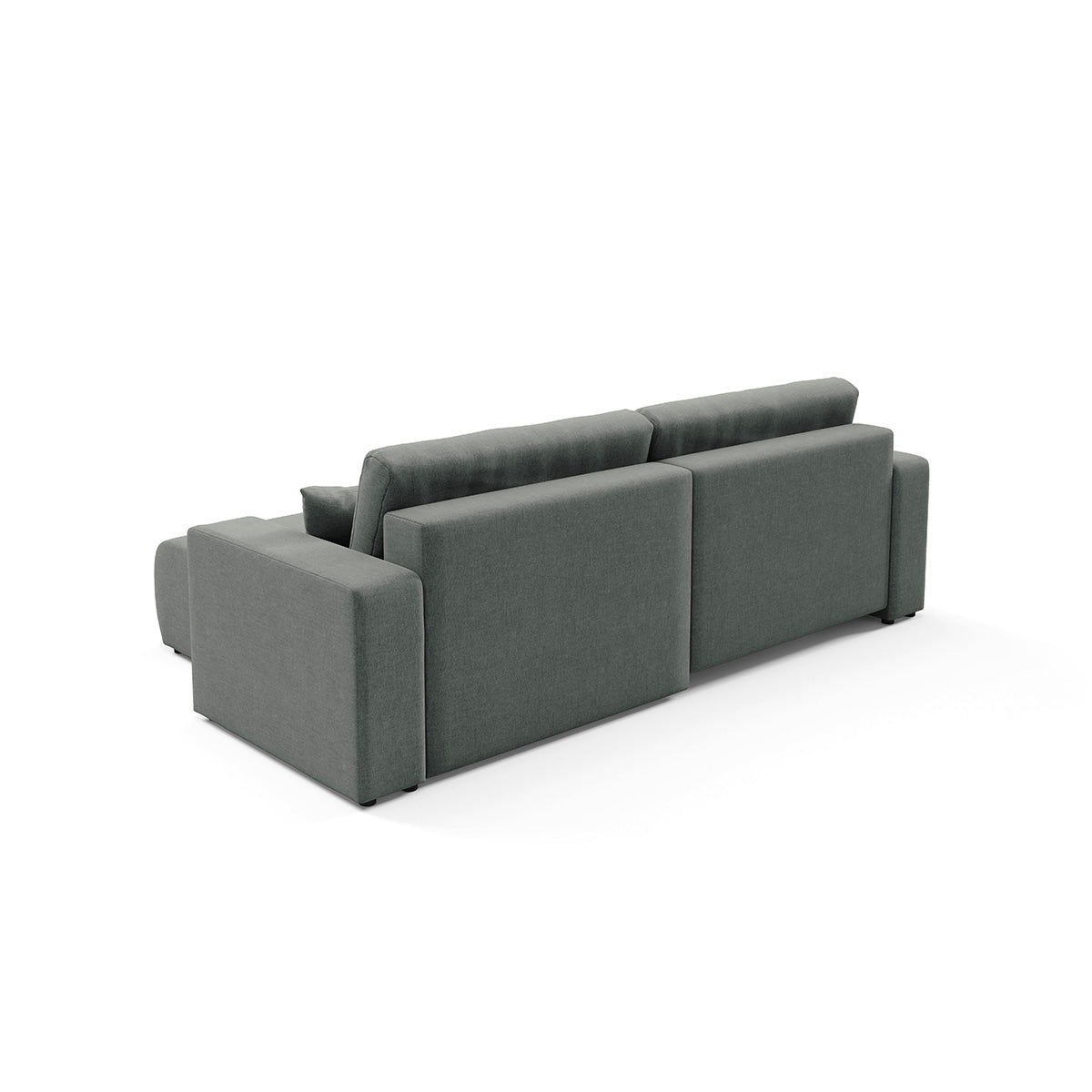 Canapé d'angle réversible convertible 3 places avec coffre Giulia Gris - vue 5