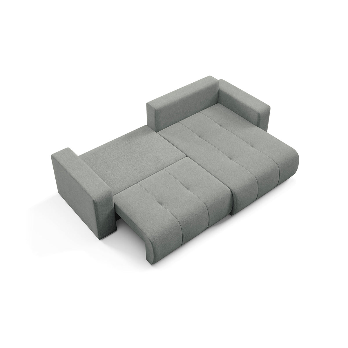 Canapé d'angle réversible convertible 3 places avec coffre Giulia Gris - vue 7