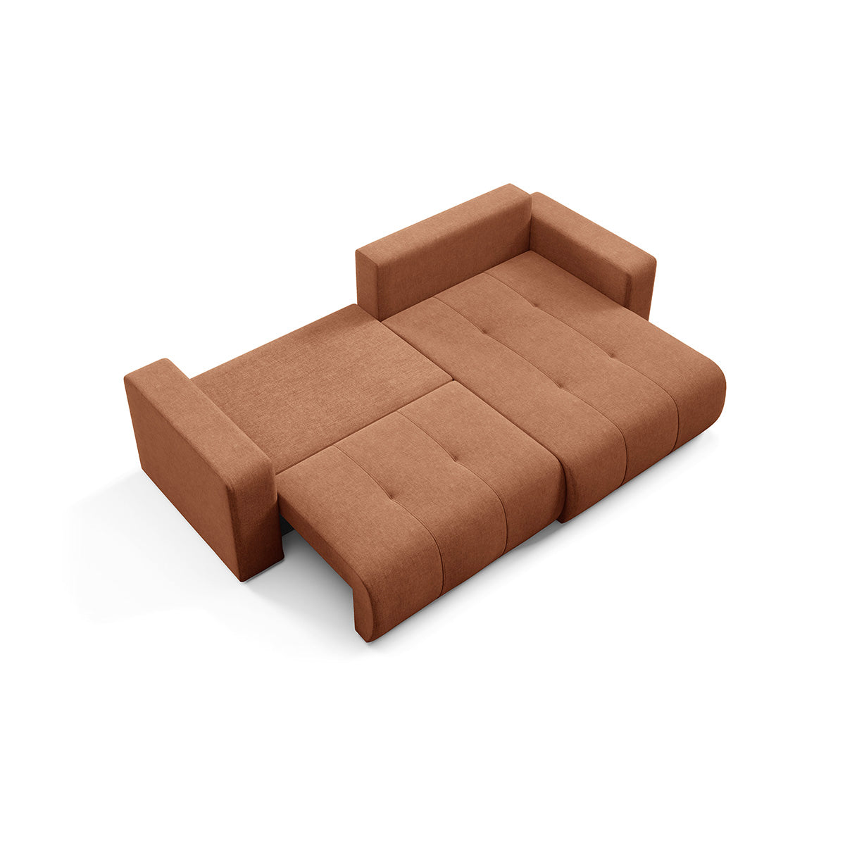 Canapé d'angle réversible convertible 3 places avec coffre Giulia Terracotta - vue 7