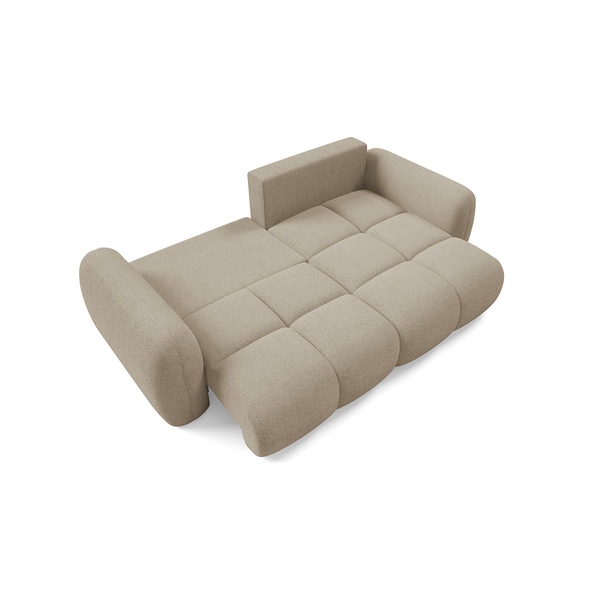 Canapé d'angle réversible convertible 3 places avec coffre Livio Beige - vue 6