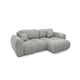 Canapé d'angle réversible convertible 3 places avec coffre Livio Gris clair